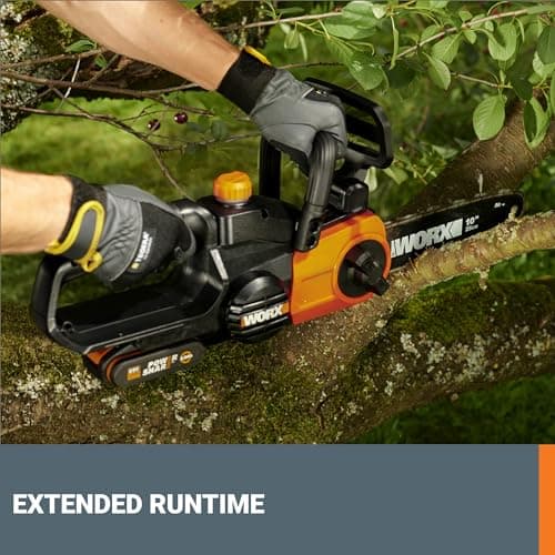 Worx WG322 20V Power Share 10" Cordless Chainsaw with Auto-Tension