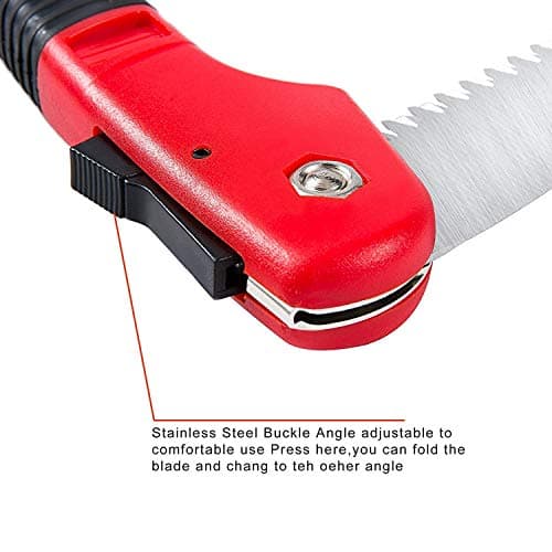 FLORA GUARD 7.7-Inch Folding Saw, Pruning Hand Saw with Triple-Cut Razor Teeth for Wood Cutting, Tree Trimming, and Camping