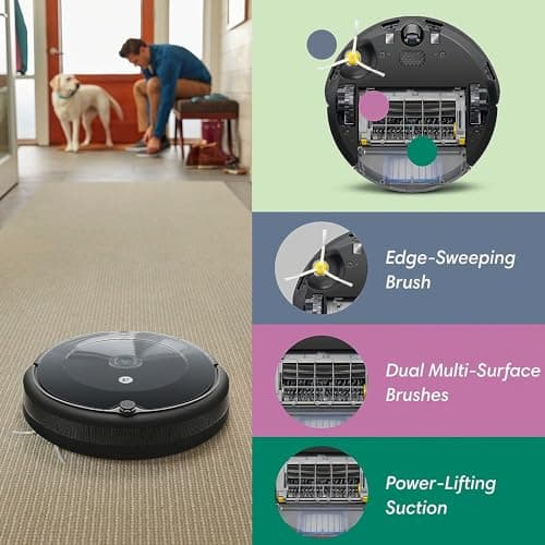 iRobot Roomba 692 Robot Vacuum-Wi-Fi Connectivity, Compatible with Alexa, Good for Pet Hair, Carpets, Hard Floors, Self-Charging, Charcoal Grey (Renewed)