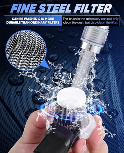 Saker Car Vacuum Portable Cordless 3 in 1 Handheld Car Vacuum 15000PA High Power with Brushless Motor and TypeC for Cars,Office,Home Cleaning HL107B