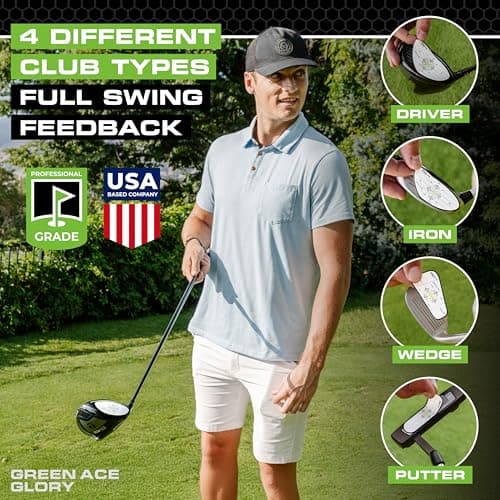 Golf Impact Tape - 384 or 160 Pack Impact Tape for Golf Clubs | Golf Tape for Clubs with Golf Impact Stickers and Golf Club Stickers for Drivers, Woods, Irons, Putters | No Residue, Easy Peel