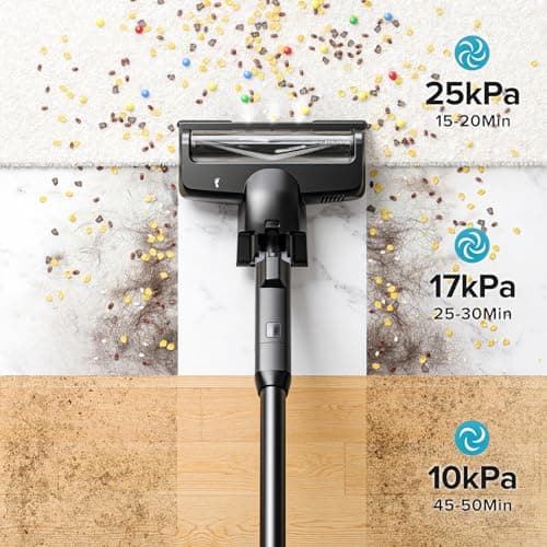 Lubluelu Cordless Vacuum Cleaner, Max 50 Mins Runtime, Stick Vacuum with Touch Screen,Lightweight Vacuum for Carpet, Home Hardwood Floor and Pet Hair.