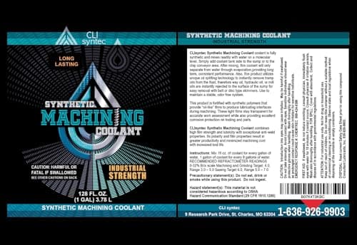 Premium Synthetic Machining Coolant - 128 FL. OZ. (1 Gallon) Cutting/Grinding/Sawing