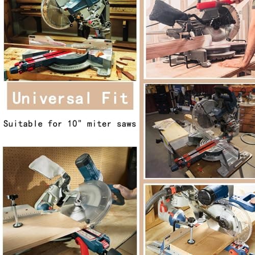 Miter Saw Dust Collection Hood with Light, Dust Solution for Miter Saws, Dust Collector, Accessory Holes, Universal Fit, Storage Bag - Khaki