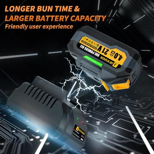 1500Nm Impact Wrench, 1/2" 1107ft-lbs Cordless Impact Gun with 2 x 4.0Ah Battery, 21V High Torque Power Impact Driver with 6 Sockets,Pistola Llave De Impacto for Truck RV Car Heavy Construction