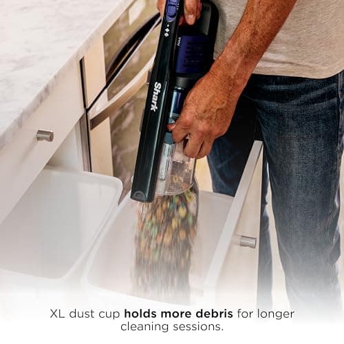 Shark | Pet Cordless Vacuum Cleaner | LED Headlights | Removable Handheld Vacuum for Pet Hair | Crevice Tool & Pet Multi-Tool Included | 40min Runtime | For Carpet & Hard Floors | Grey | IX141