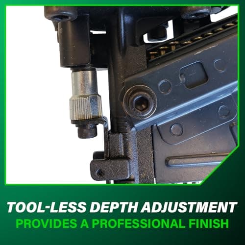 Metabo HPT Framing Nailer, Pro-Preferred Pneumatic Power Nailer & Framing Tool for Flooring, Roof Decking, Selectable Trigger & Rafter Hook, 21° 2" to 3-1/4" Plastic Collated Nails, NR83A5