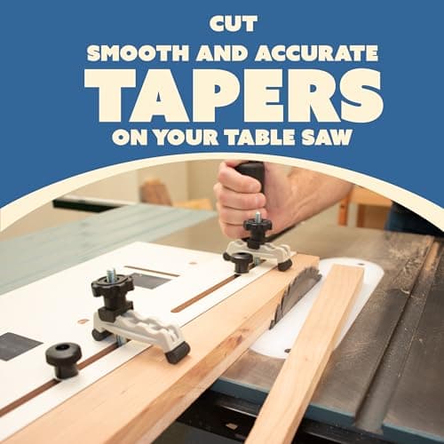Adjustable Taper/Straight Line Jig with Blade Safe Hold Downs, Great for Tapering Table & Chair Legs, Fast Tapered Cutting Taper Jig for Table Saw