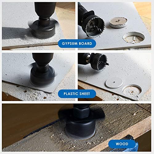 Luckyway 17-Piece Hole Saw Kit, Hole Saw Set, 3/4" to 5" Hole Saw with Hole Saw Mandrel for Wood,Plastic,PVC and Drywall
