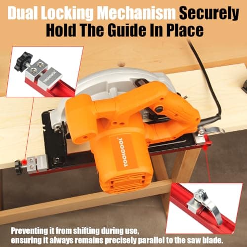 TOOLCOOL Circular Saw Guide Attachment Aluminum Alloy Adjustable Cutting Guide Rail For Circular Saw Trimming Narrow Strips