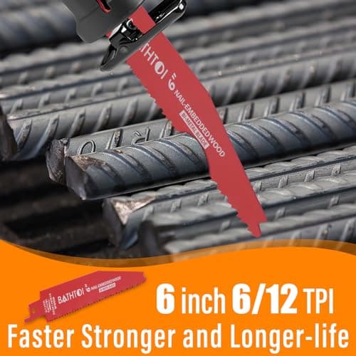 25 Pack 9 Inch 14/18 Tpi Reciprocating Saw Blades for Metal Cutting, Carbide Alloy Steel Sawzall Blades for Automobile Dismantling with 8% Cobalt for Longer Life and Faster Cutting Speed