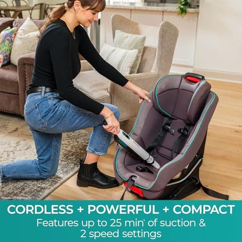 Kenmore HV3005 11.1V Cordless Handheld Vacuum Cleaner Lightweight Versatile and Portable Hand Vac Powerful Suction with 2-Speed Power Control for Pet Hair, One-Touch Empty for Car & Home