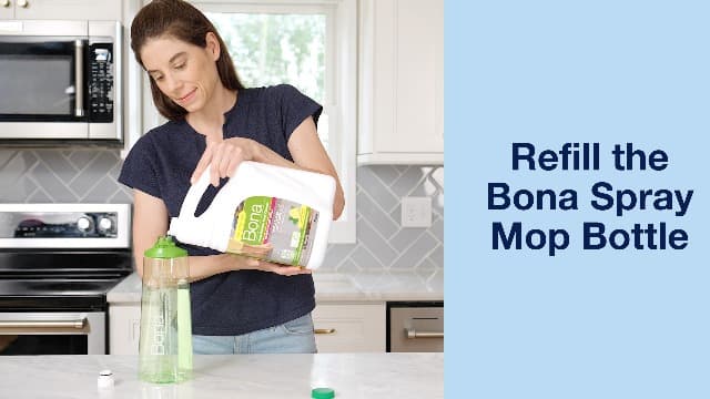 Bona Multi-Surface Floor Cleaner Refill - 128 fl oz - Lemon Mint - Residue-Free Floor Cleaning Solution refill for Spray Mop and Spray Bottles - For Use on Stone, Tile, Laminate, and Vinyl Floors