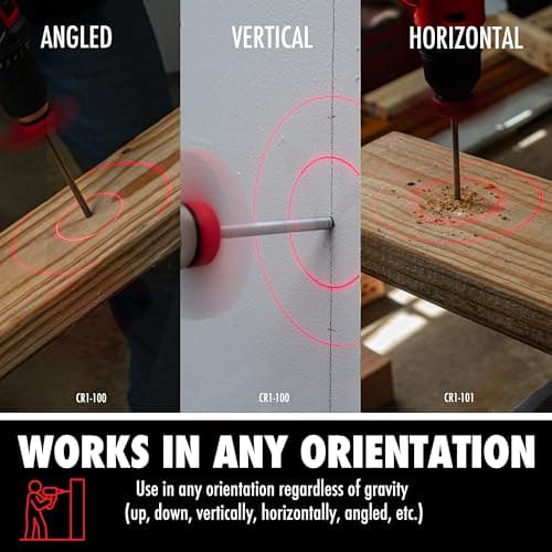 BullseyeBore Core CR1-101 Drill Guide for Straight Holes - Magnetic Drill Attachment with Efficient Red Laser for Visual Worksurface Alignment - Compatible with Common & Specialty Bits from 2" to 8"