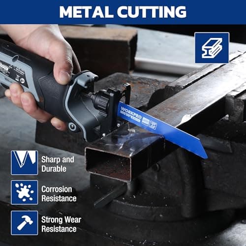 WORKPRO 32-Piece Reciprocating Saw Blade Set - Metal/Woodcutting Saw Blades, Pruner Saw Blades with Organizer Pouch