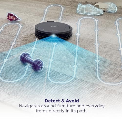 Shark Navigator Robot Vacuum and Self-Empty Base with Bagless 60-Day Capacity Self-Empty Base, SmartPath Navigation, Powerful Pet Hair Pickup, Anti-Hair Wrap, For Carpets & Hard Floors, Grey, RV2120AE