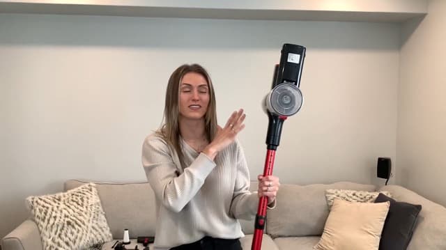Cordless Vacuum Cleaner, 40Kpa 8-in-1 Vacuum Cleaners for Home, 45Mins Runtime Anti-Tangle Stick Vacuum with LED Display, 3 Modes Suction, Lightweight Vacuum for Hardwood Floor/Carpet/Pet Hair