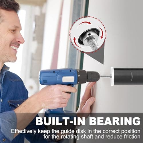 Inside Pipe Cutter for PVC Pipe Cutter Tool with 7" Scale Adjustable Depth Gauge Guide, 5pcs Saw Tooth Blades with 0.315 Hex Key Shaft, Plumbing Internal Plastic Pipe Cutter Set