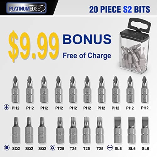 276pc Titanium Twist Drill Bit Set with S2 Bits 135° Tip High Speed Steel, Size from 1/16" up to 1/2", Ideal in Wood Cast Iron Aluminum Alloy Plastic Fiberglass, Clear Lid Case