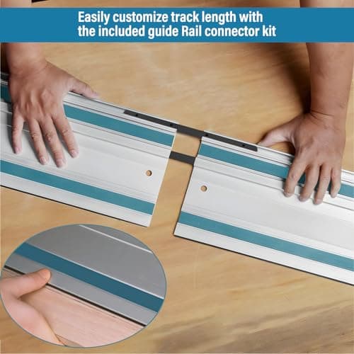 Track Saw Clamp, KITLUCK Quick Release Guide Rail Clamp for Circular Saw Guide Rail System, 6" Clamping Thickness, Universal Wood Track Clamps for Woodworking-2 Pcs