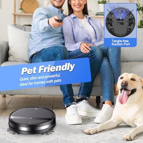 Robot Vacuum and Mop Combo, App/Alexa Control, Smart Robot Vacuum Cleaner, Ultra-Thin, Automatic Recharge Robotic Vacuum Cleaner for Pet Hair/Carpet/Hard Floor