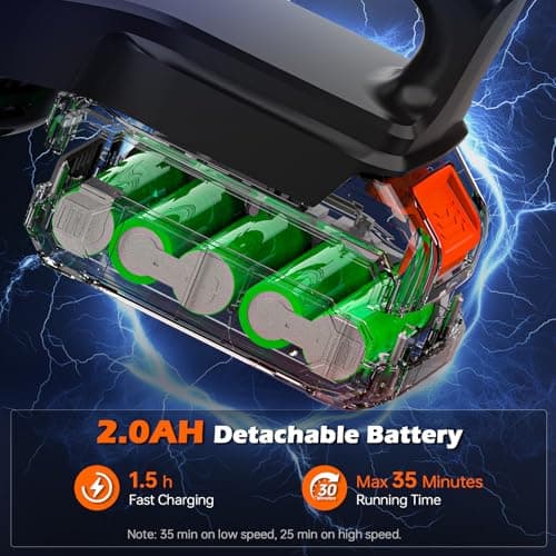 Pet Hair Vacuum, Handheld Vacuum Cordless Rechargeable with LED, 10000Pa Suction, 20V Lightweight Portable Hand Vacuum with Multi-Nozzles & Washable HEPA Filter for Pet Hair, Car and Home