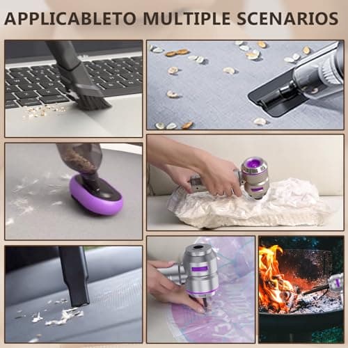 22000PA Handheld Vacuum Cleaner - 4-in-1 Cordless Car Vacuum with Brushless Motor, Type-C Fast Charging, Portable Air Duster for Home/Car/Office (Purple)