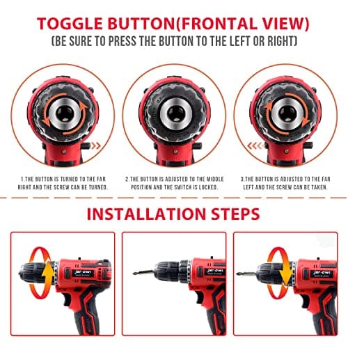 jar-owl Powerful Brushless Motor 21V Cordless Drill Set, 319 in-lb Torque, 0-1350RMP Variable Speed, 10MM 3/8'' Keyless Chuck, 25+1 Clutch, 1.5Ah Li-Ion Battery & Charger for Home Tool Kit