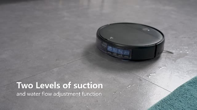 Robot Vacuum and Mop Combo, 2-in-1 Robot Vacuum Cleaner with Strong Suction, Compatible with APP/Home Integration, Schedule, Long battery life, Tangle-free, Ideal for Pet hair and Low Pile carpets