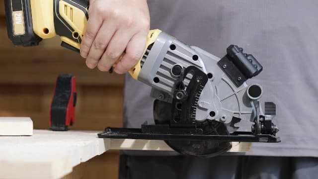 4-1/2 Inch Mini Circular Saw, 3400 RPM Cordless Circular Saw with Laser Guide, Rip Guides, 2 Blades (24T Wood + 60T Metal), Max Cutting Depth 1-11/16" (90°), 1-1/8" (45°)"