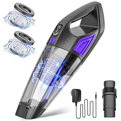 Handheld Vacuum Cordless Cleaner,Powerful Portable and Dust Buster Hand Vcauum Rechargeable with Large-Capacity Battery for CarPetOfficeHome