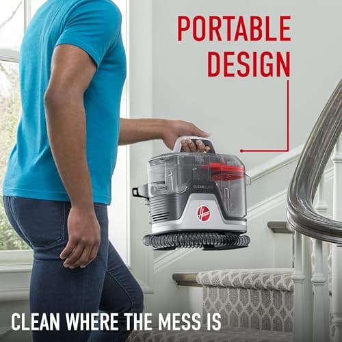 Hoover CleanSlate Pet Portable Carpet + Upholstery Spot Cleaner Machine, Powerful Suction with Versatile Tools, Pet Stain Remover, Car and Auto Detailer, Pair with Hoover Carpet Cleaner Solution