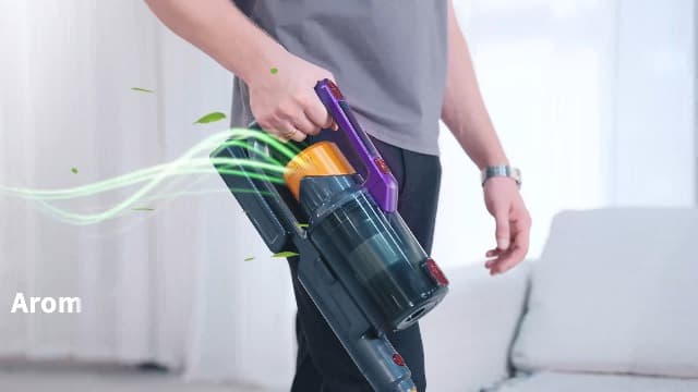 Cordless Vacuum Cleaner, 550W/45KPA Self-Standing Vacuum Cleaners for Home, Max 60Mins Anti-Tangle Stick Vacuum with Aromatherapy, Dual-Handheld Lightweight Vacuum for Pet Hair, Carpets, Hardwood