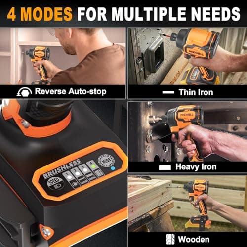 Cordless Impact Driver and Drill Combo Kit (Tool Only) Compatible with Dewalt 20V Max Battery, Up to 2300 In-lbs Brushless1/4" Impact Driver and 620 In-lbs 3/8" Power Drill with Tool Bag, LED Light