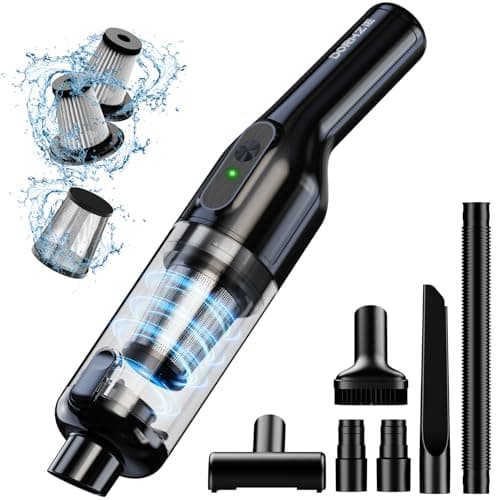 Handheld Vacuum Cordless, Portable Car Vacuum with 16000Pa Powerful Suction, Ultra-Lightweight 1.3lbs, Brushless Motor, Multiple Accessories for Home Office Car Pets Cleaning