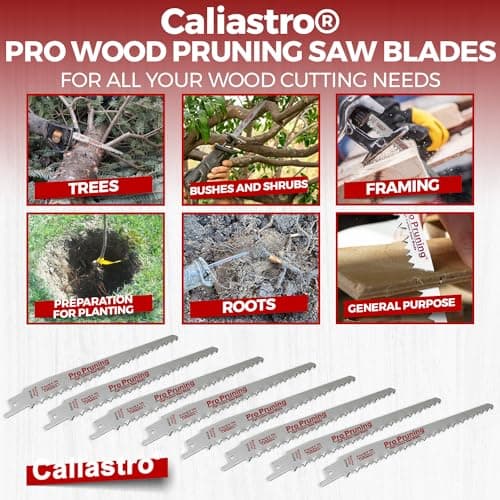 6-Inch Wood Cutting & Pruning Saw Blades for Reciprocating/Sawzall Saws - 8 Pack