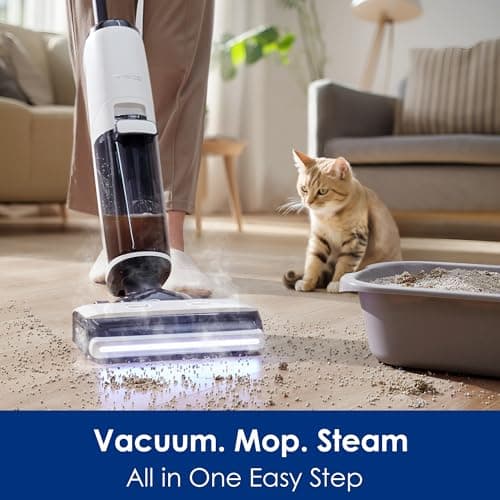 Tineco Floor ONE S7 Steam Cordless Wet Dry Vacuum Steam Mop All-in-One & A30S Cordless Stick Vacuum Cleaner, 160W Suction, 60Min Runtime