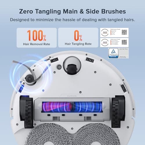 roborock Qrevo Curv S5X Robot Vacuum and Mop, 17000Pa Suction, Zero-Tangling Design, FlexiArm Side Brush & Mop, Smart Obstacle Avoidance, Self-Washing & Drying, Self-Emptying, Perfect for Carpet