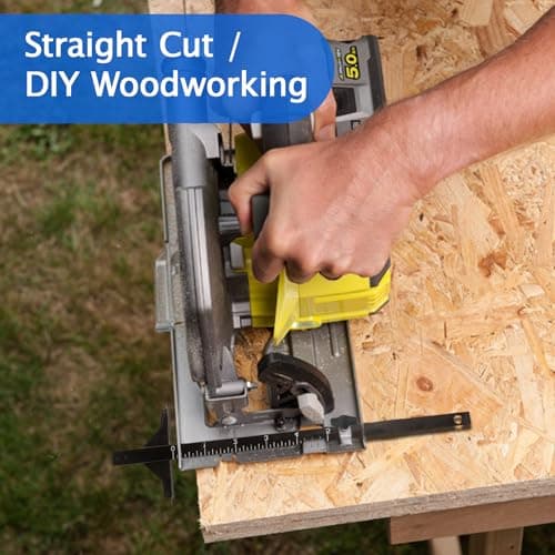Edge Rip Guide for Ryobi P508 Circular Saw, Replacement Rip Fence Guide 204585001, Compatible with Ryobi P501G, P506, P507, P508, PCL500 (with Edge Guide Knob)