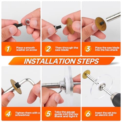 Inside Pipe Cutter for PVC Pipe, Cutter Tool Set with Scale Adjustable Depth Gauge, 5PCS Saw Blades and Hex Shank, Internal Plastic ABS Pipe Cutter Set