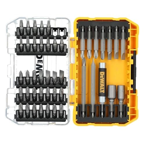 DEWALT Screwdriver Bit Set with Tough Case, 45-Piece (DW2166), Grey/Silver Screwdriving Set with Tough Case