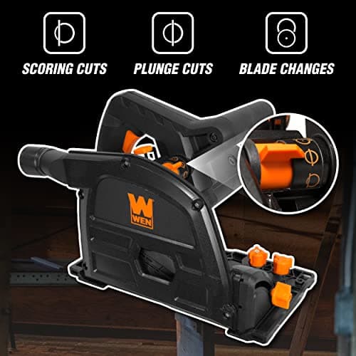 WEN CT1065 10-Amp 6.5-Inch Plunge Cut Sidewinder Circular Track Saw,Black