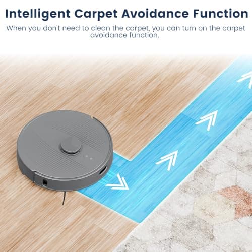 AIRROBO T25+ Robot Vacuum and Mop Combo,5500Pa Powerful Suction, Self-Emptying, 60-Day Capacity, 240 Mins, Smart APP Control, Multi-Floor Mapping，Perfect for Hard Floors, Carpets, and Pet Hair