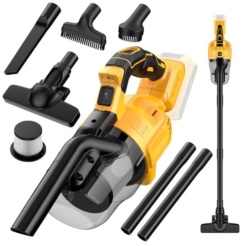 Cordless Vacuum Cleaner for Dewalt 20V Battery,100 AW Handheld Vacuum Cleaner with Washable HEPA Filter,55CFM Portable Shop Vacuum for Car/Pet Hair/Carpets/Hard Floors(No Battery)
