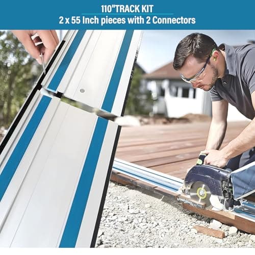 Track Saw Clamp, KITLUCK Quick Release Guide Rail Clamp for Circular Saw Guide Rail System, 6" Clamping Thickness, Universal Wood Track Clamps for Woodworking-2 Pcs