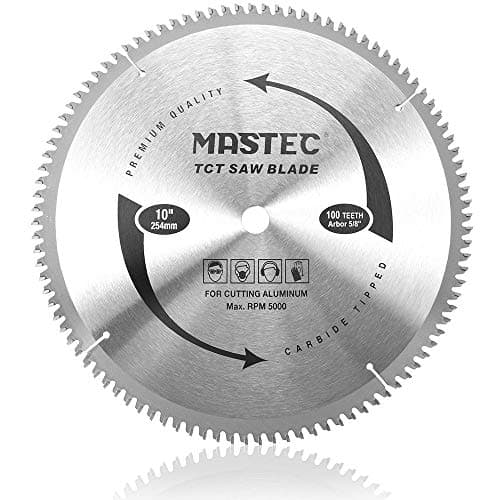 10-Inch 100T Carbide Tooth TCG for Aluminum Saw Blade with 5/8-Inch Arbor