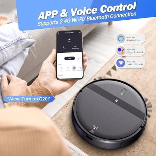 Robot Vacuum and Mop Combo, App/Alexa Control, Smart Robot Vacuum Cleaner, Ultra-Thin, Automatic Recharge Robotic Vacuum Cleaner for Pet Hair/Carpet/Hard Floor