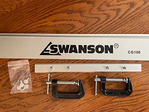 Swanson Tool Co CG100 Anodized Aluminum 100 inch Cutting Guide with joiner bar, (2) C-clamps and (4) thumb screws