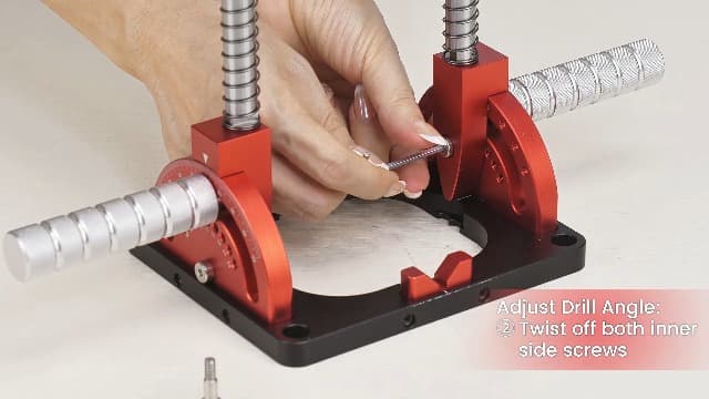 Portable Drill Guide Multi Angle Drill Guide Self-Centering Precision Drilling Jig Attachment for Drilling Angled or Straight Holes,Heavy-Duty 0° to 60° Angle Drilling Guide