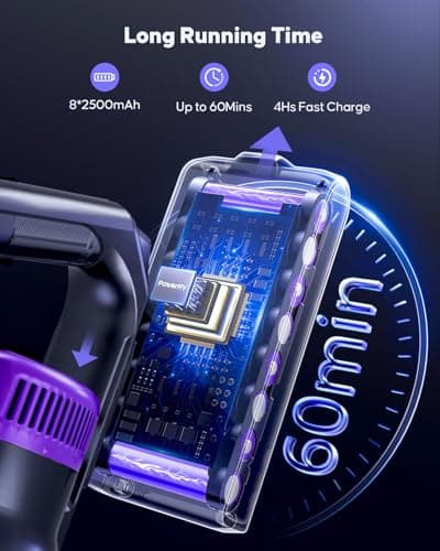 Cordless Vacuum Cleaner, 550W 45KPA 60Mins Vacuum Cleaners for Home, Anti-tangle Stick Vacuum with Rechargeable Battery, Build-in Aromatherapy, Handheld Vacuum Cleaner for Pet Hair/Carpets/Hard Floors